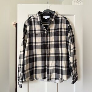 Old Navy Black and White Plaid Shirt